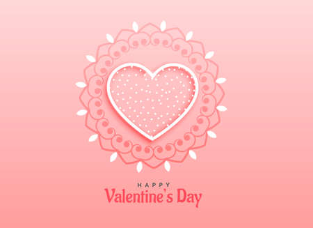 happy valentine's day bacnner design with decorative heart shapeのイラスト素材