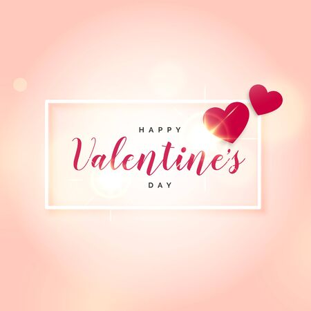 pink background with two hearts for valentine's dayのイラスト素材