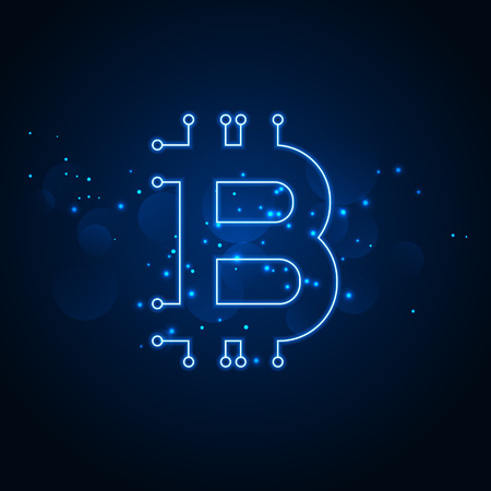 bitcoin technology network digital backgroundのイラスト素材