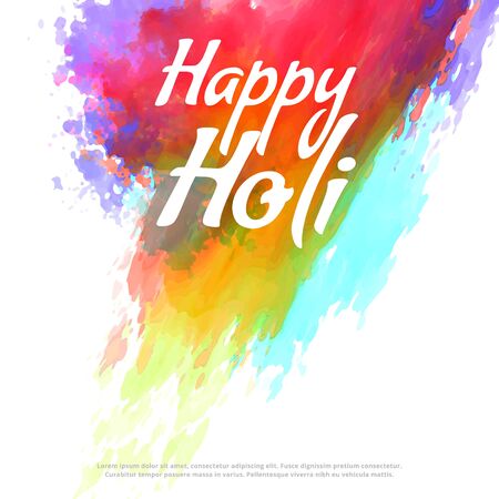 happy holi colorful splash backgroundのイラスト素材