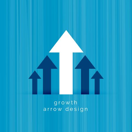 leading white arrow business growth templateのイラスト素材