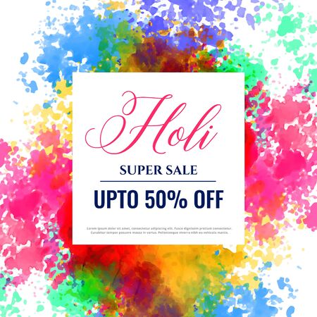 happy holi sale banner design backgroundのイラスト素材