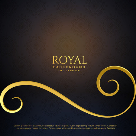 Royal golden floral vector backgroundのイラスト素材