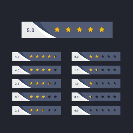 Stylish five star rating concept designのイラスト素材