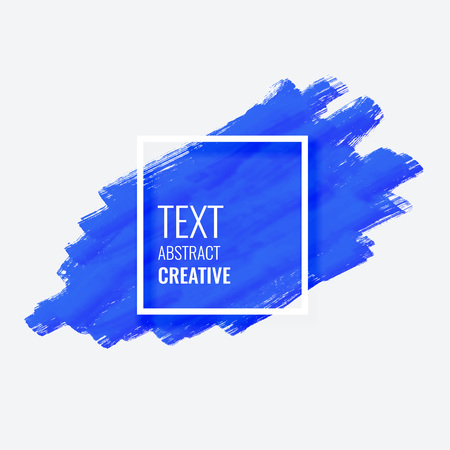Blue watercolor brush paint backgroundのイラスト素材