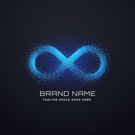 futuristic infinity logo concept design vectorのイラスト素材
