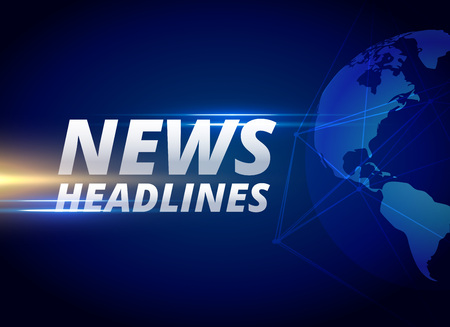 news headlines background with earth planetのイラスト素材