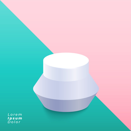 3d podium on pastel backgroundのイラスト素材