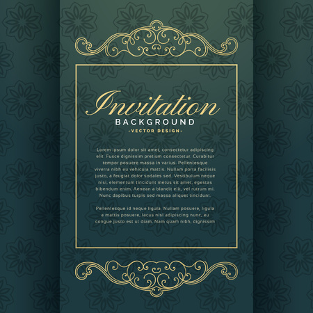 premium invitation template design with floral decorationのイラスト素材