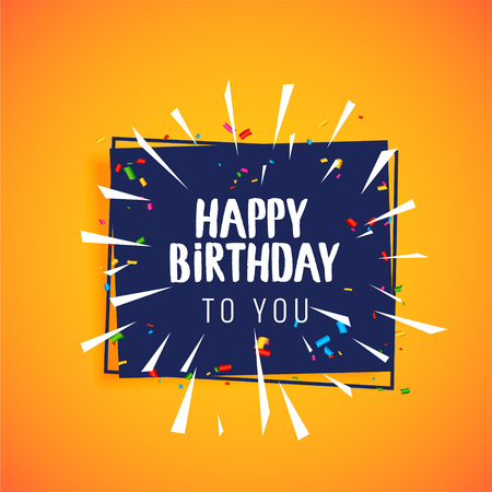 happy birthday celebration greeting card designのイラスト素材