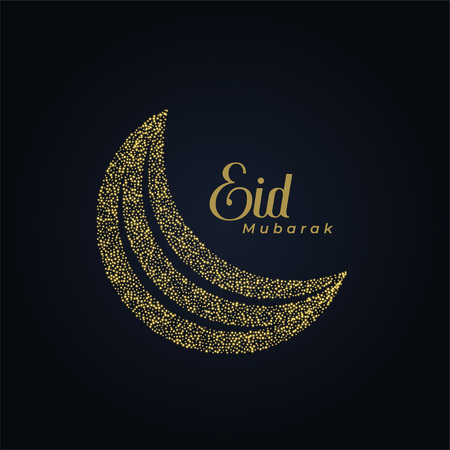creative eid festival moon made with dotsのイラスト素材