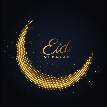 creative shiny eid mubarak moon designのイラスト素材