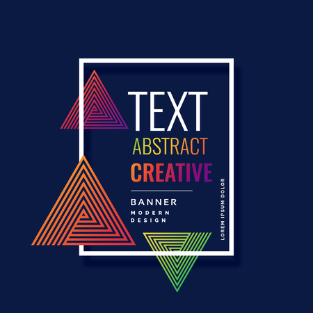 modern triangle shapes abstract bannerのイラスト素材