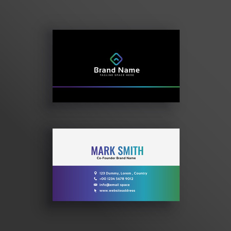 clean vibrant business card designのイラスト素材