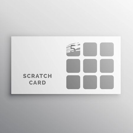 scratch card vector mockup templateのイラスト素材