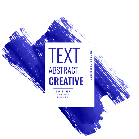 indigo blue brush stroke banner with copyspaceのイラスト素材