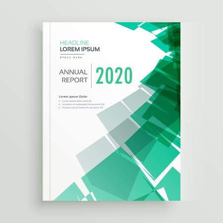 abstract green business book cover page or brochure templateのイラスト素材