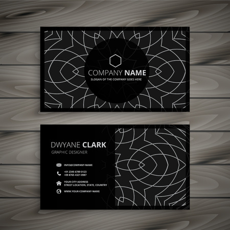 black professional business card design templateのイラスト素材