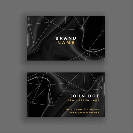 abstract dark marble texture business cardのイラスト素材