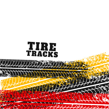 tire track marks backgorund in different colorsのイラスト素材