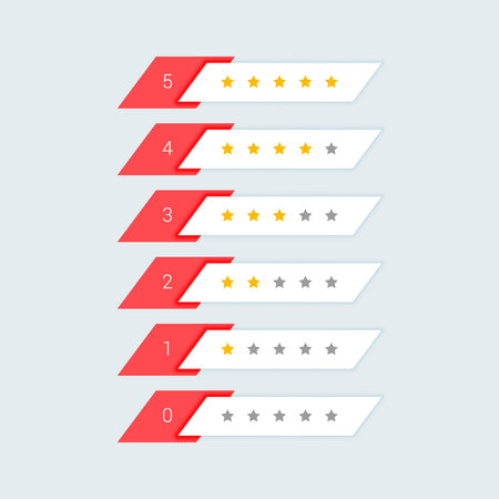 feedback star rating symbol designのイラスト素材