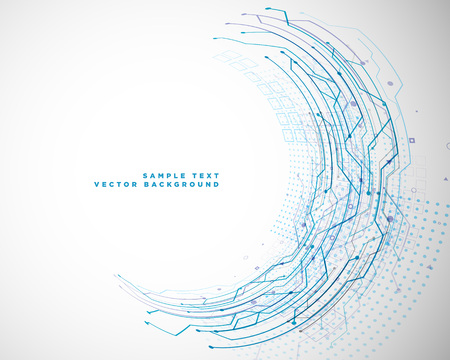 circuit mesh diagram in circular styleのイラスト素材
