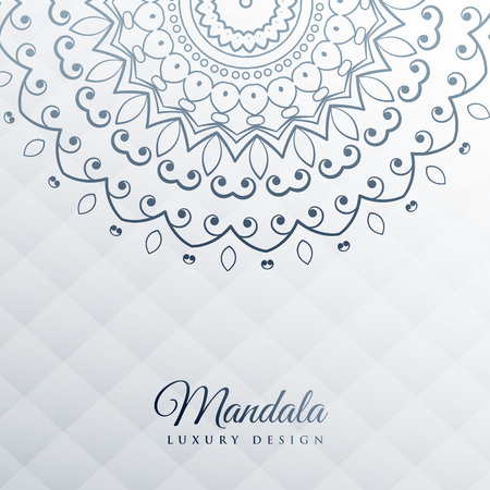 gray background with mandala decorationのイラスト素材