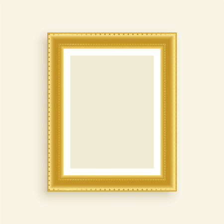 vintage luxury golden photo frameのイラスト素材