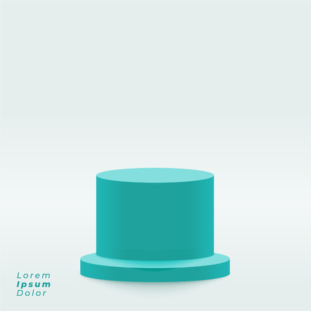 product display stand in studio roomのイラスト素材