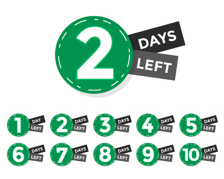 number of days left badge or label designのイラスト素材