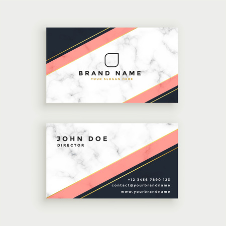 elegant business card design with marble textureのイラスト素材