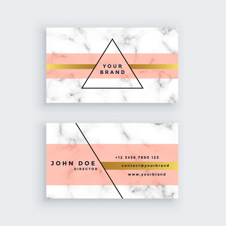 premium marble business card design in minimal styleのイラスト素材