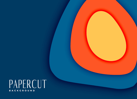 abstract papercut cover background designのイラスト素材