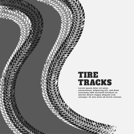 tire track print marks backgroundのイラスト素材