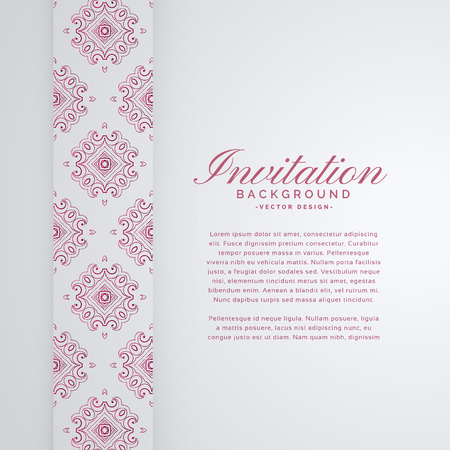 elegant invitation background with ornamental decorationのイラスト素材