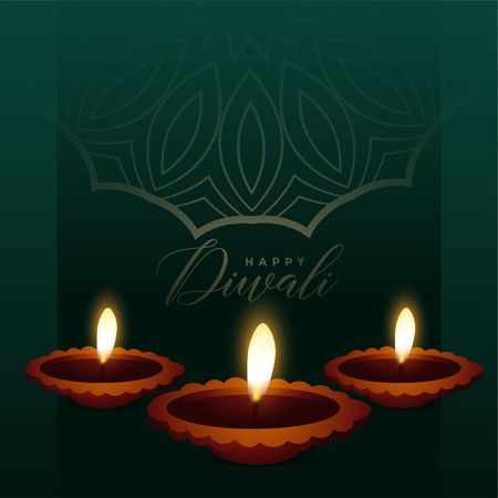 awesome diya background for diwali festivalのイラスト素材
