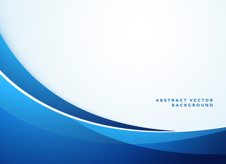 abstract blue wavy business style backgroundのイラスト素材