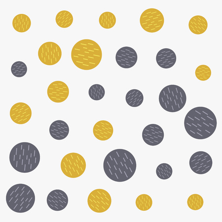 abstract circles pattern gold and gray shadesのイラスト素材