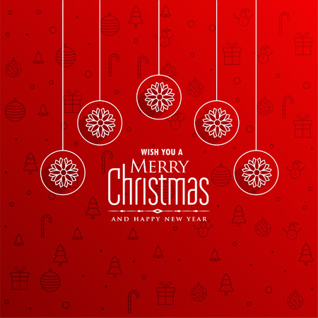 merry christmas red awesome greeting designのイラスト素材