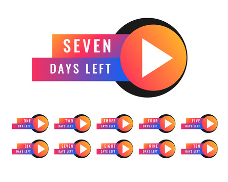 number of days left stocker badge symbol designのイラスト素材