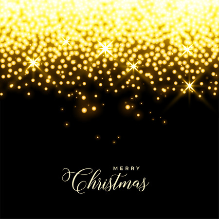 glowing golden stars and sparkles christmas backgroundのイラスト素材