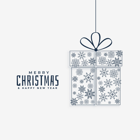 christmas gift made with snowflakesのイラスト素材