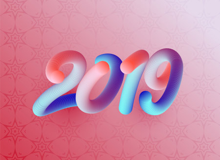 3d style 2019 colorful background