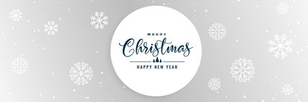 elegant simple snowflakes banner designのイラスト素材