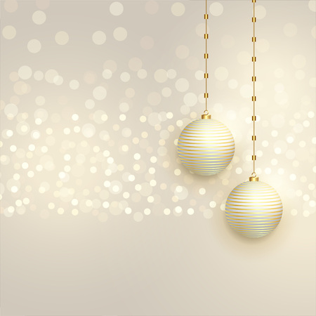beautiful christmas balls on bokeh backgroundのイラスト素材