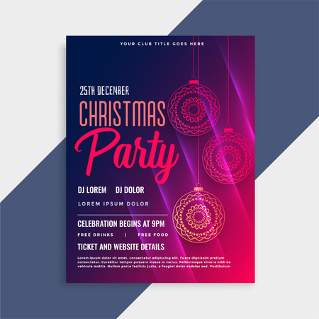 shiny merry christmas flyer template with copyspaceのイラスト素材
