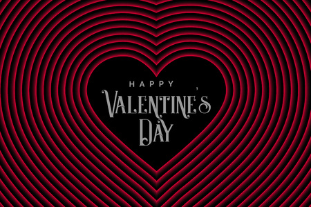 retro style line hearts for valentines dayのイラスト素材