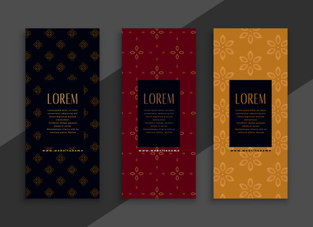 vintage vertical classic premium banners setのイラスト素材