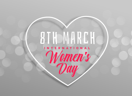 happy women's day heart design on gray backgroundのイラスト素材