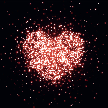 heart made with sparkle backgroundのイラスト素材